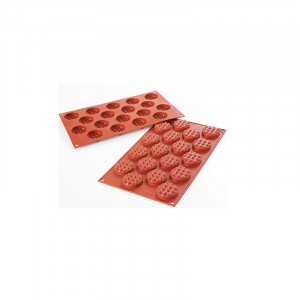 Мини кръгла силиконова форма за вафли Ø4xH1.05cm, 18 кухини (SF143)  - Img 1