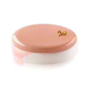 Силиконова кръгла форма Ø 12,2 x H 2 cm, 2 кухини x 235 ml - Img 2