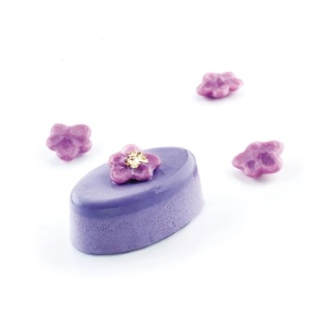 Силиконова мини овална форма за миньон 5,1 x 3,1 x H 2 cm, 63 кухини, 20 ml (SQ056) - Img 1