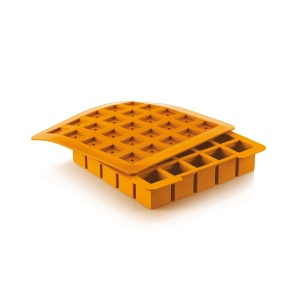 Силиконова форма за лед Ice Cub 3 x 3 x H 3 cm, 25 кухини x 26 ml, комплект 2 бр. - Img 2