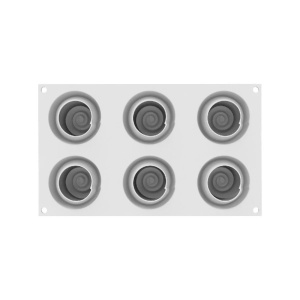 Силиконова форма Givre 90 Ø 6 x H 4,5 cm, 6 кухини x 90 ml - Img 4