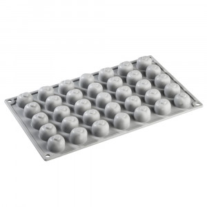Силиконова форма Gourmand Cirese 2,6 x 1,2 x H 1,2 cm, 35 кухини - Img 2