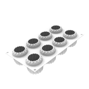 Силиконова форма Harmony Ø 6 x H 6,7 cm, 8 кухини x 150 ml - Img 2
