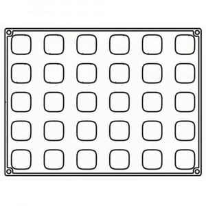 Силиконова форма Mister, Mignon 3,5 x 3,5 x h 2 cm, 18 ml, 30 кухини - Img 2