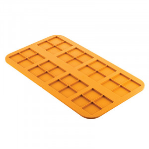 Силиконова форма NaturaE Square 4.0 4,8 x 4,8 x H 0,5 cm, 8 кухини - Img 2