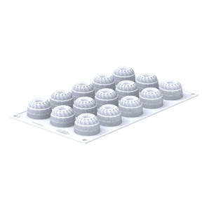 Силиконова форма Pleincoeur Кръгла Ø 4 x H 2,7 cm, 15 кухини x 27 ml - Img 3