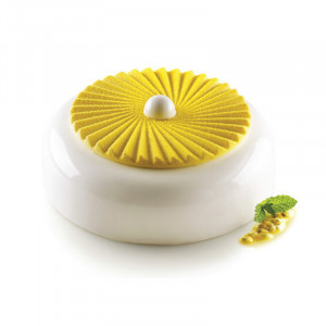Силиконова форма TOP / вложка Plisse Ø 14 x H 1 cm, 2 кухини (PLISSÉ 100) - Img 3