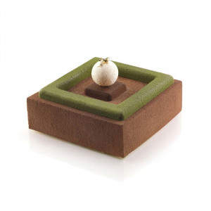 Силиконов декор Топ/формула за вмъкване, квадрат 4x4/26/26x26xH2cm - Img 1