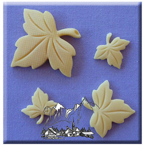 Силиконов калъп Кленови листа Ø 1 - 3 cm, 4 предмета - Img 4