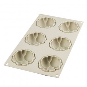 Форма за силиконови мехурчета Ø 7 x H 3 cm, 6 кухини x 85 ml - Img 2