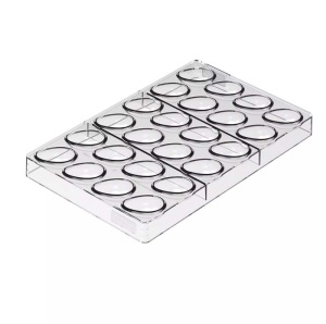 Форма от поликарбонат 24 шоколадови яйца, 4 x 2,8 x H 1,4 cm, 17,5 x 27,5 cm (CH052), 8 гр. - Img 4
