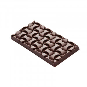 Форма от поликарбонат 3 плочки Chocolate Weave 100 gr, 27,5x17,5 cm - Img 1