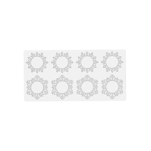 Форма „Silicon Decor Top/Insertie“, снежинки Ø 9,5–8,8 × В 0,2 см, 8 гнезда, 3 мл - Img 3