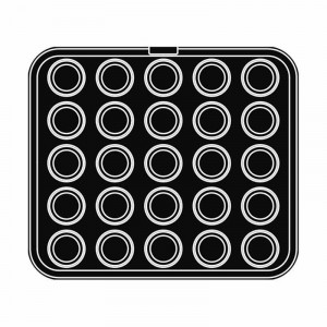 Форма Cookmatic Cookmatic Model 12 Profil Neted, Ø 3,7 - 5,2 x H 2 cm, 25 кухини - Img 2