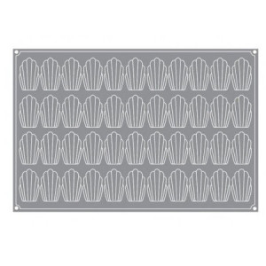 Форма Pavoflex 60x40cm Madeleine 7,8x4,5xh 1,8cm, 44 кухини, 35 ml - Img 5