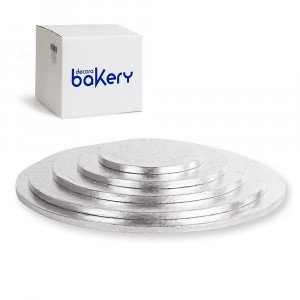 10 darabos ezüst kerek tortalap készlet, Ø 30 x H 1,2 cm - Img 3