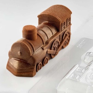 3D локомотив, 18 x 6,2 x H 7,8 cm, Matrite Plastic Комплект 2 предмета Шоколад - Img 3