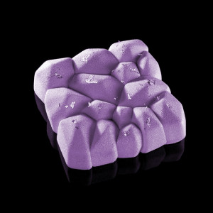 3D Ametiszt 3D szilikon tortaforma 16.5x16.5xH5cm - Img 2