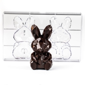 3D chocolate mould, Plastic Rigid, Model Roger Rabbit, 7.8 x 7.3 x H 15 cm, 130 gr - Img 2