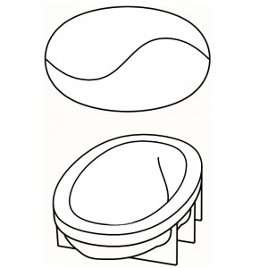 3D görbe 3D szilikon tortaforma 20x13xH6.5cm - Img 3
