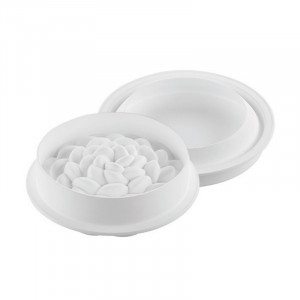 3D szilikon torta torta 3D KIT virág Ø 16 x H 8 cm - 2 db - Img 2