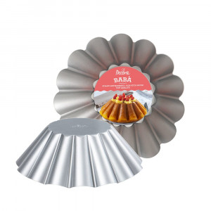 Baking tin Model Baba / Savarina, Ø 24 x H 8 cm, Non-stick steel - Img 3