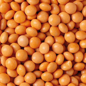 Barackszínű lapított gyöngyök Ø 10 mm, 1 kg - Img 3