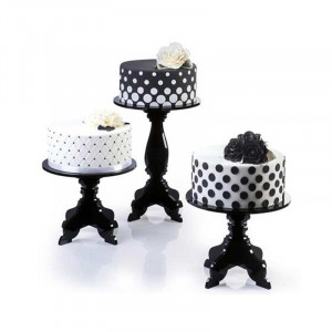 Baroque Crystal sideboard, Black Plexiglas, Ø26xH35cm - Img 2