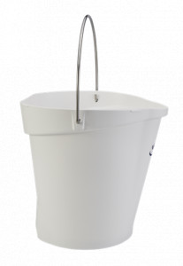 Bucket 12 L, White Plastic Material - Img 2