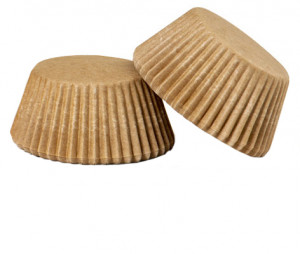Chese L Hartie Natur, Ø 5 x H 3.2 cm, 75 buc