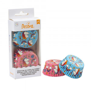Chese L Unicorn Pattern Paper Unicorn Blue and Pink Background, R 5 x H 3.2 cm, 36 pieces - Img 2