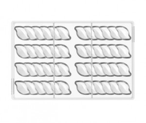 Chocolate Bars 12 x 2.5 x H 1.3cm - Polycarbonate mould Reflesso, 8 cavities (CH040) - Img 2