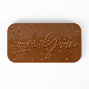Chocolate bars 13 x 7 x H 1 cm - Polycarbonate mould Love You, 3 Cavities, 100 gr - Img 4