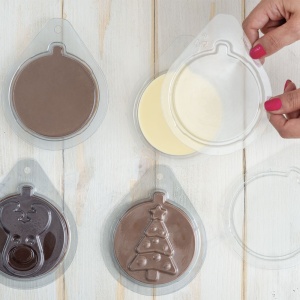 Chocolate Christmas Cards - Set of 8 Plastic Moulds and Packaging Accessories - Img 8