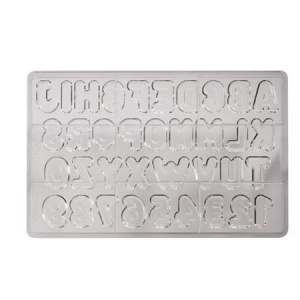 Chocolate Decoration Mould – Alphabet and Numbers