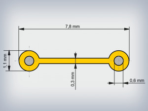 Clipband sárga 0,6 mm, tekercs 500 m - Img 4