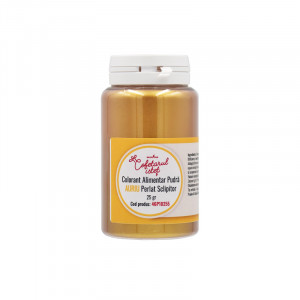 Colorant Alimentar Liposolubil Pudra Perlata Auriu 25 gr