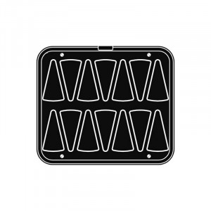 Cookmatic mould Cookmatic Model 18 Profil Neted, 11.5 x 6 - 11.1 x 5.6 x H 2.5 cm, 14 cavities - Img 2