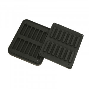 Cookmatic mould Cookmatic Model X Profil Neted, 11.7 - 12 x 2.7 - 3 x H 2 cm, 14 cavities - Img 3