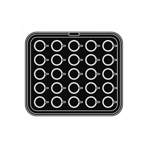 Cookmatic szerszám Cookmatic Model 8 Profiled hálós, Ø 4,4 - 2,6 x H 2,3 cm, 25 üreggel - Img 4