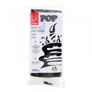 Cukorpaszta Black Pop, bevonó és dekoráció, Azo Free, 1 kg Modecor