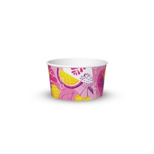 Cupe Inghetata Carton Maracaibo, Ø 7.3 x H 4 cm, 90 ml, Set 57 buc