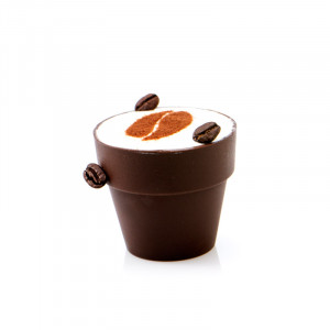 Dark Chocolate Baskets Large Pot Flower Pot Double Flowers, Ø 6.2 x H 5.5 cm, 840 gr, 28 pcs - Img 4