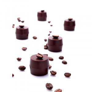 Dark chocolate biscuits Ø 3 cm Double, 140 gr, 54 pieces - Img 2