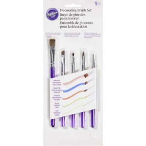 Decorating Brushes L 14 and 16 cm, Set of 5 pcs - Img 2
