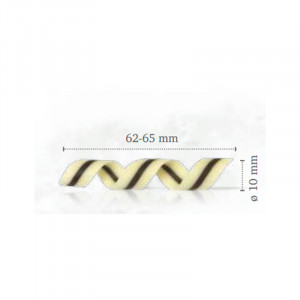 Decoratiuni de Ciocolata Alba si Neagra Tornado Dobla, Ø 1x6.2-6.5 cm, 200 gr, 144 Buc - Img 2
