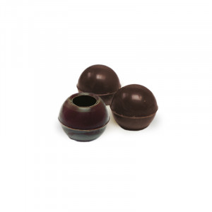 Double Dark Chocolate Truffle Shells, Ø 2.5 cm, 1.36 kg, 504 pieces