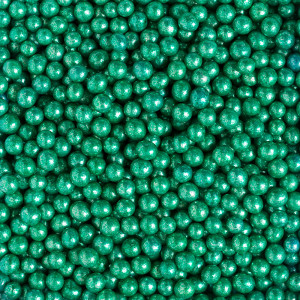 Fémes zöld fémcukor gyöngyök Ø 5mm, 100 gr - Img 2