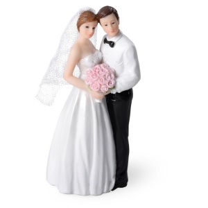 Figurine necomestibile 2 Modele Mire si Mireasa Clasic H 11.5 cm, Set 8 Buc - Img 2
