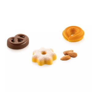Forma Silicon Danish Cookies XS Ø 4.7 x H 1.5 cm, 15 cavitati x 15 ml